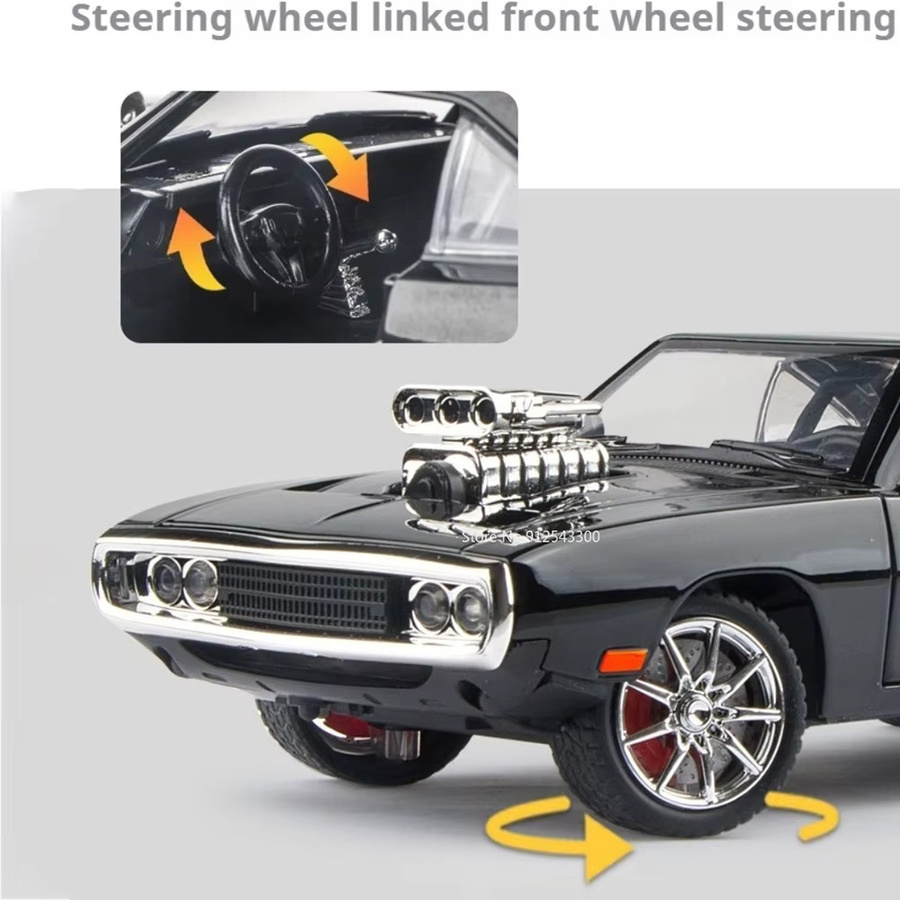 RMZ city Charger 1970 Hellcat, Automodell, Maßstab 1:24, mit Sound und Licht - Bild 5