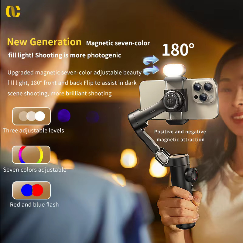 AOCHUAN Smart XE 3-Achsen-Handheld-Gimbal-Stabilisator für Smartphone in Schwarz mit Face Tracking für Vlog und Live-Streaming - Bild 3
