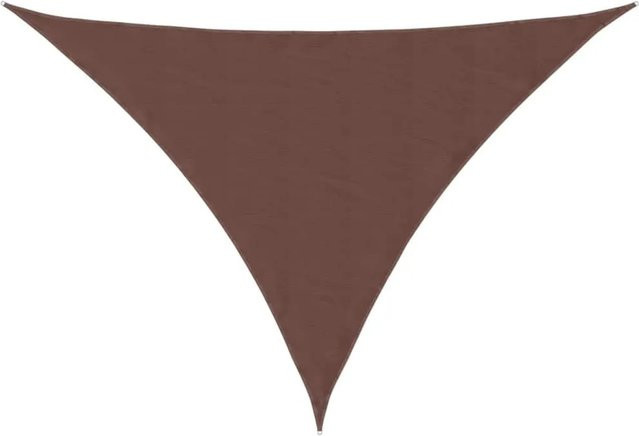Furnicato Sonnensegel aus Oxford-Gewebe, dreieckig, Braun, B/T/H: 5 x 5 x 6 m - Bild 1