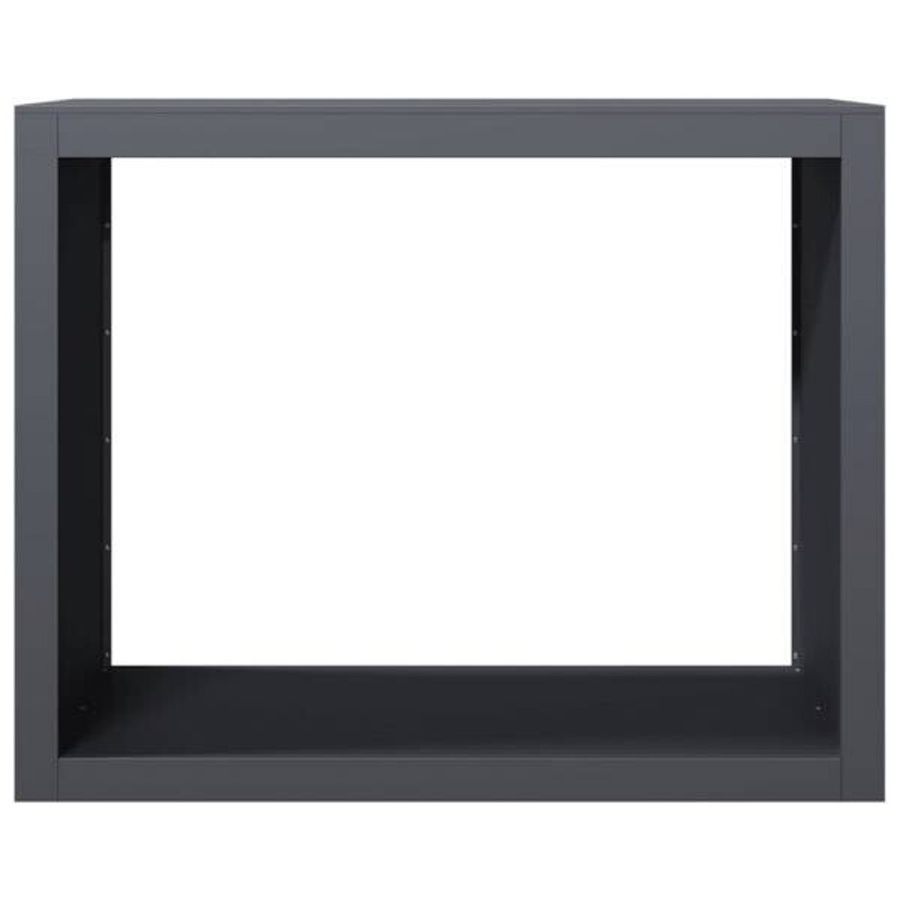 vidaXL Brennholzregal aus Metall in Anthrazit, B/T/H: 100 x 40 x 80 cm - Bild 4