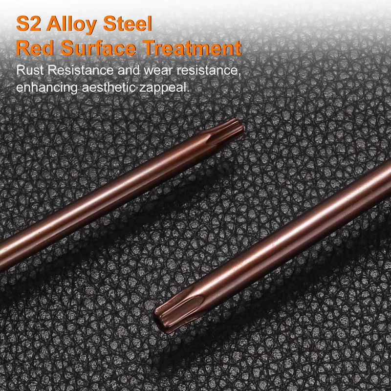 UXCELL Torx Dreieck Drei Flügel Schraubendreher Set mit magnetischer S2 Spitze für Reparaturen, T6 bis T40 - Bild 4