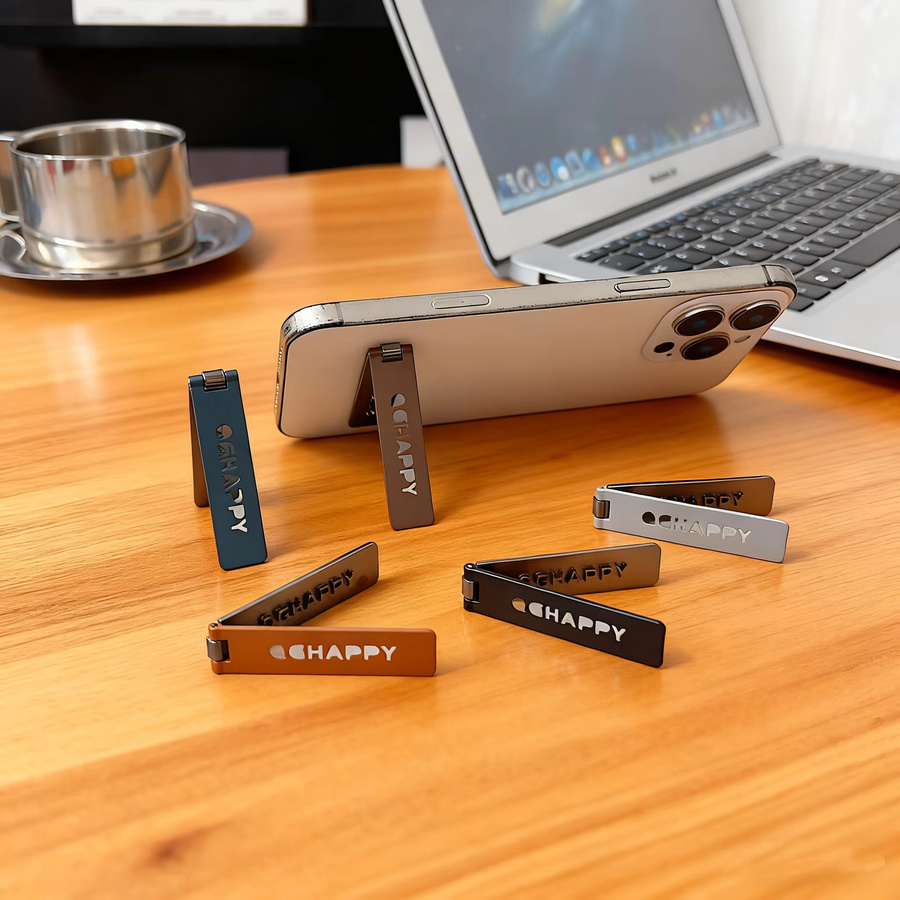 WSSHE Universeller faltbarer Handyhalter aus Metall, ultradünner Desktop-Ständer mit Aufkleber für Xiaomi, iPhone und Samsung - Bild 3