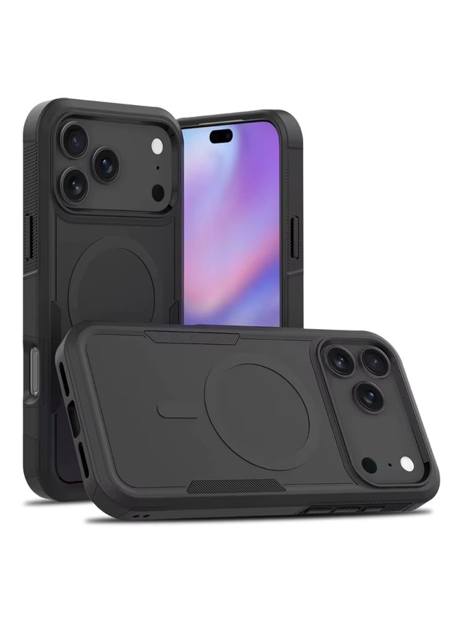 Heavy Armor Defender magnetische Ladehülle für iPhone 17 Pro Max, 16, 15, 14, 13, 12 Plus, stoßfeste matte Schutzhülle in Schwarz oder Grün - Bild 7