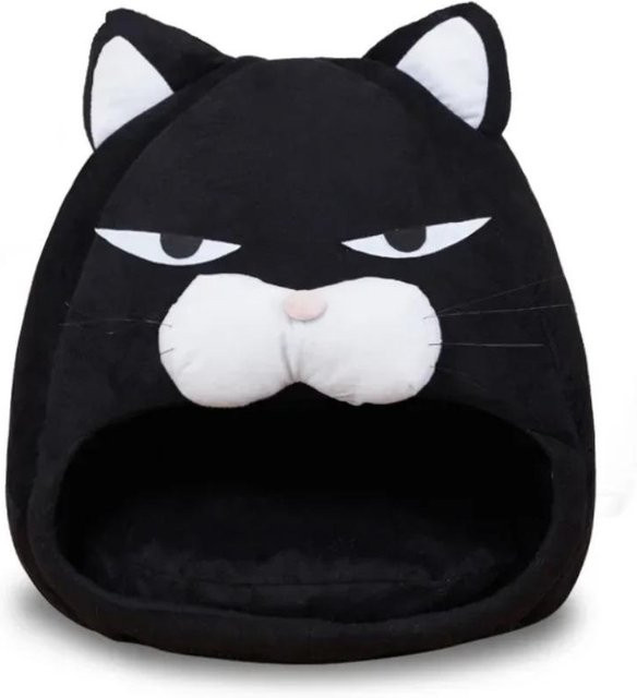 Pet Products My Katzenbett in Katzenform als Schlafsack und Kissen, Schwarz, Breite: 48 cm - Bild 1