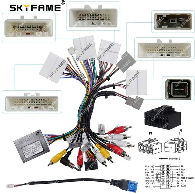 SKYFAME Auto Kabelbaum Adapter mit Canbus Box für Nissan X-trail Qashqai Sylphy Sentra Kicks Navara Juke G-RZ-DF52 NS06.20 - Bild 1