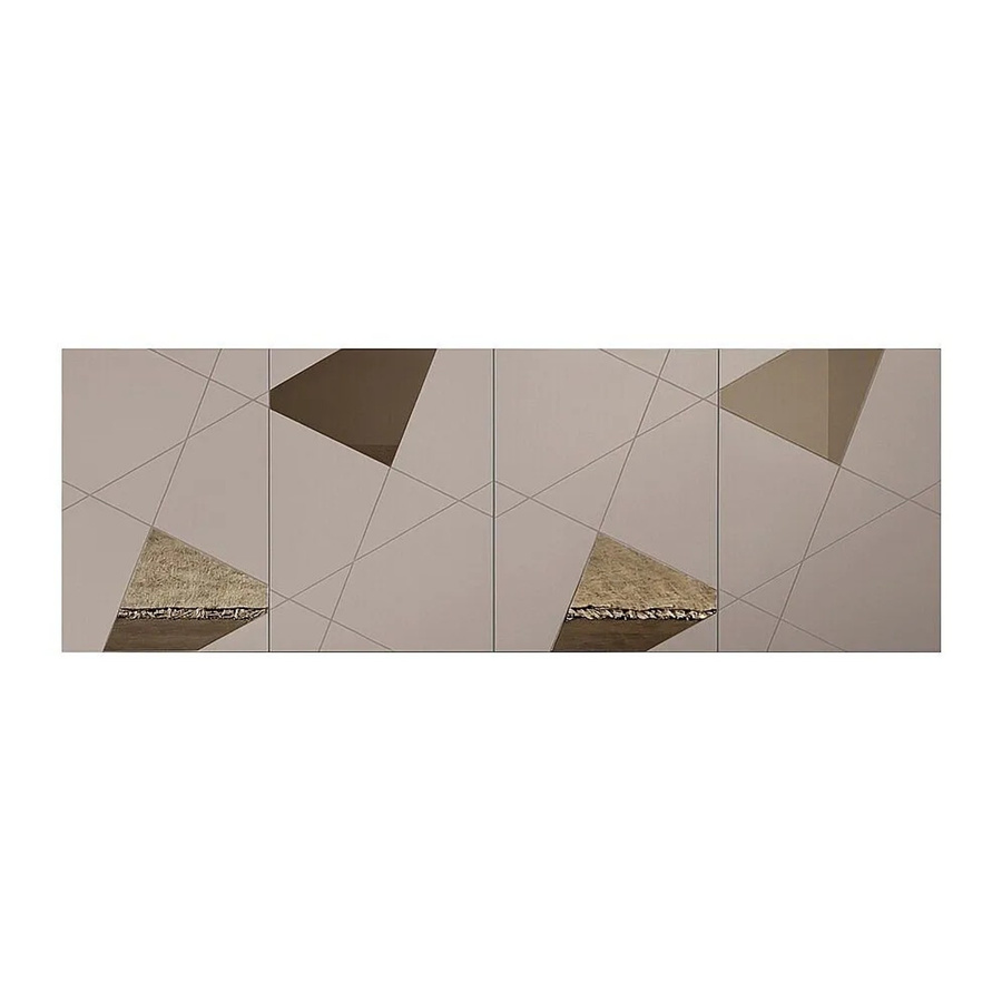 Vente-unique Sideboard Cantiano in Beige mit modernem geometrischem Design, Breite: 241 cm - Bild 2