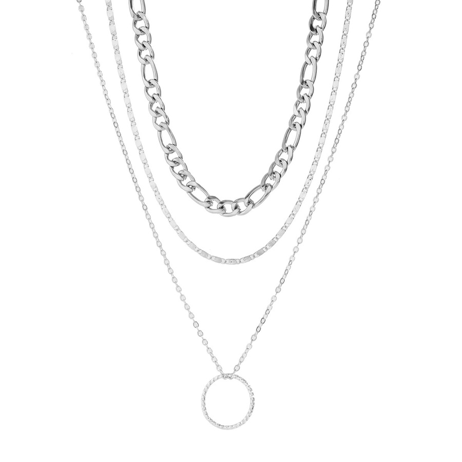 Kunjoe Halskette, 3-teiliges Set, Edelstahl, Silber, Herren - Bild 2