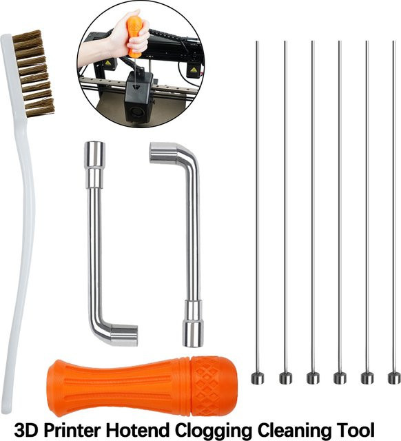 Hotend Reiniger Tool Kit für E3D MK8 Vulkan Düsen zur Vermeidung von Verstopfungen, kompatibel mit Creality K1, K1C, K1 Max und Ender3 V3 3D Druckern - Bild 1