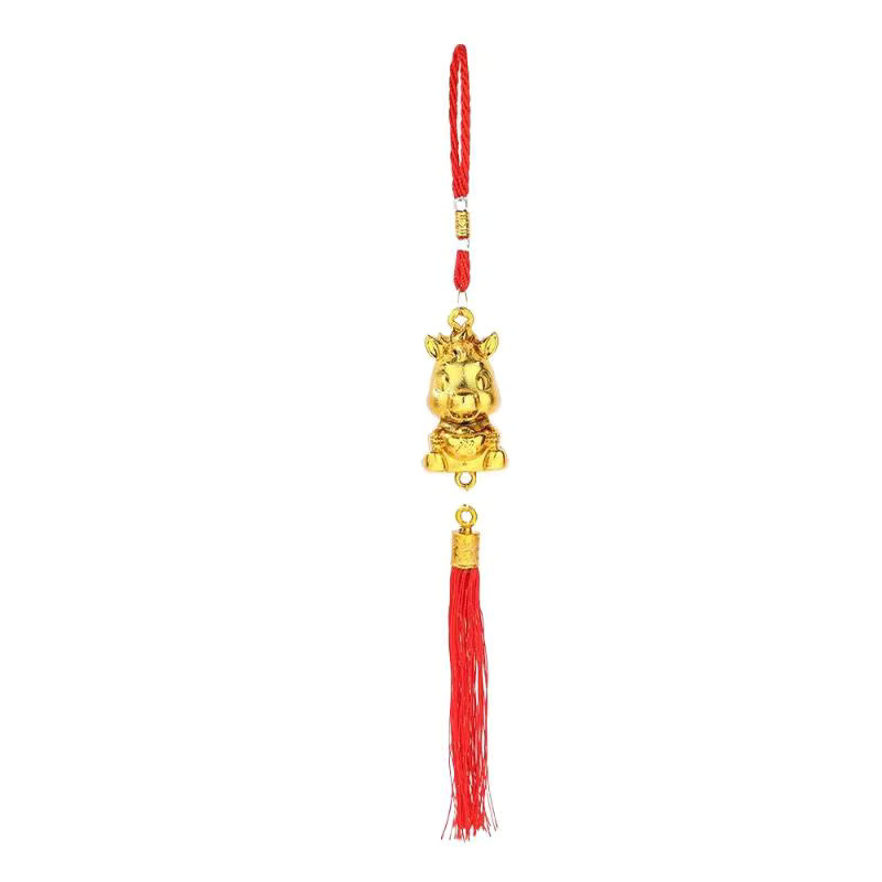 6er Set JETTING Chinesische Jahreslaternen Gold Metall Wandbehang und Auto-Ornament für das Jahr des Pferdes 2026 - Bild 4
