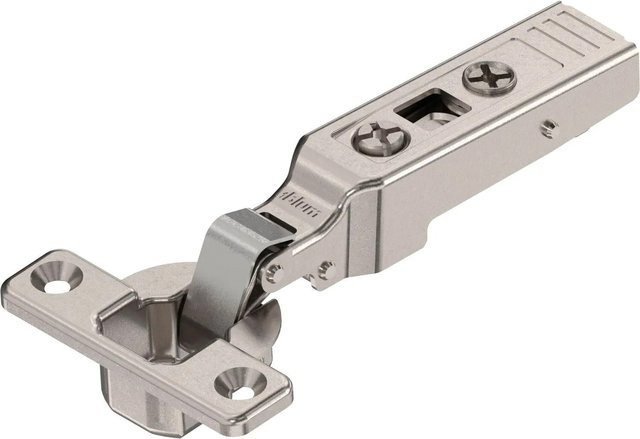 Blum Minischarnier Clip Top 94 Grad Gerade mit Feder und Schrauben, vernickelt, Silber - Bild 1