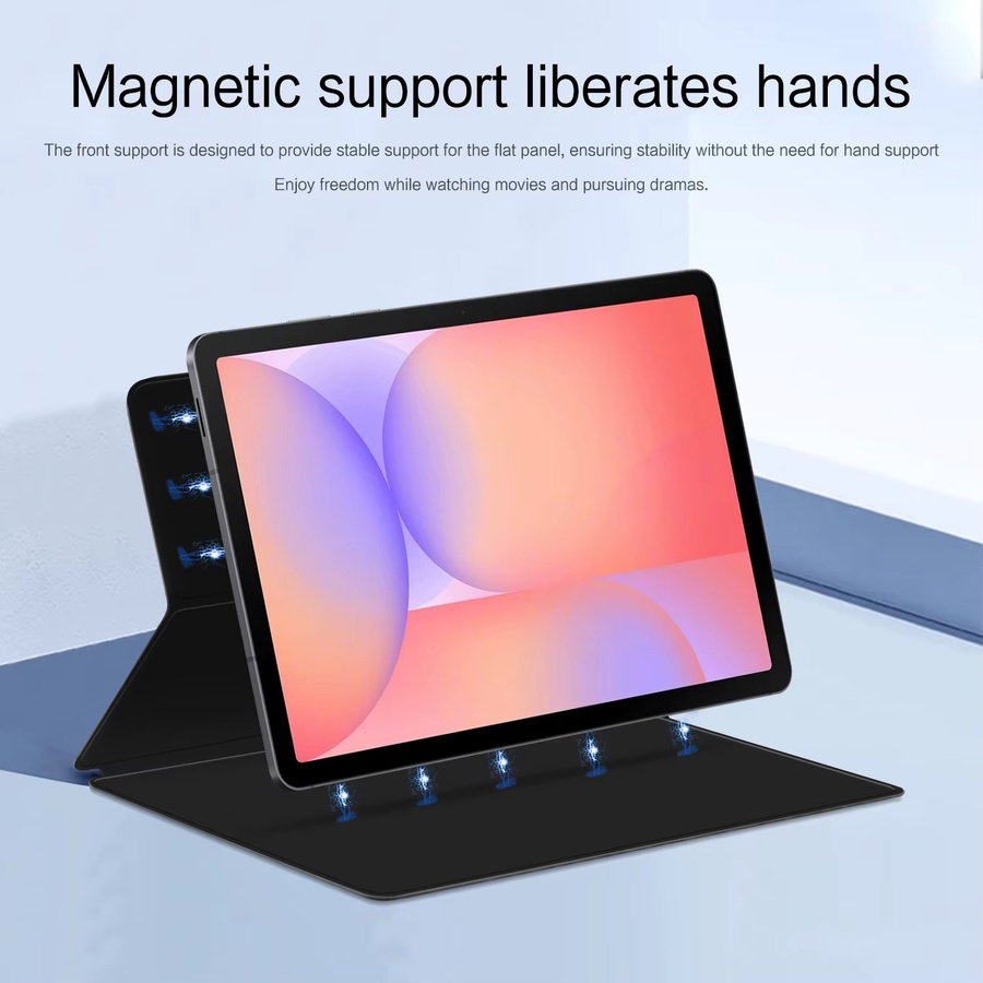 Magnetische Tablet Hülle für Samsung Galaxy Tab S10 Lite S9 FE S10 FE S7 S8 S9 mit S Pen Halterung und Auto-Wake-Sleep-Funktion in Schwarz oder Grau - Bild 3