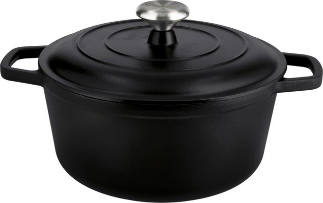 SILVERCREST Premium Gusseisentopf mit Emaille, Schwarz, Durchmesser: 25 cm - Bild 1