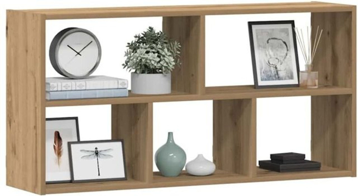 Wandregal Vidaxl in Eiche Natur Braun aus Holzwerkstoff im skandinavischen Design, B/T/H: 100 x 25 x 50 cm - Bild 1