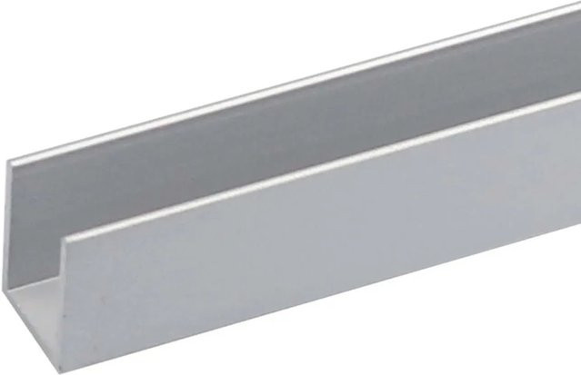Arcansas U-Profil Aluminium Silber B: 21 mm, T: 10 mm, L: 1.000 mm - Bild 1