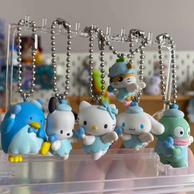 Sanrio Hello Kitty Cinnamoroll Pochacco Hangyodon Blind Box, Anime-Figur, Engel-förmiger Taschenanhänger - Bild 1