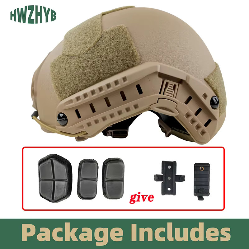 Taktischer Schutzhelm MH Helm aus ABS für Airsoft und Outdoor in Schwarz oder Beige - Bild 4