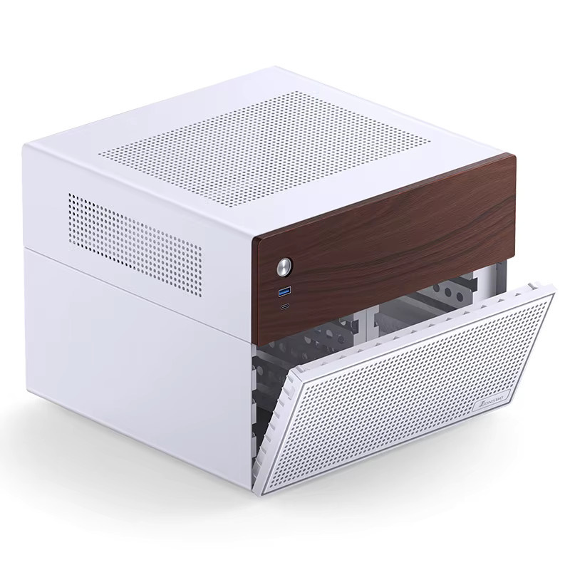 Jonsbo N4 Mini-NAS-Gehäuse in Schwarz für Micro-ATX-Motherboards mit Platz für 6 große und 2 kleine Festplatten - Bild 2