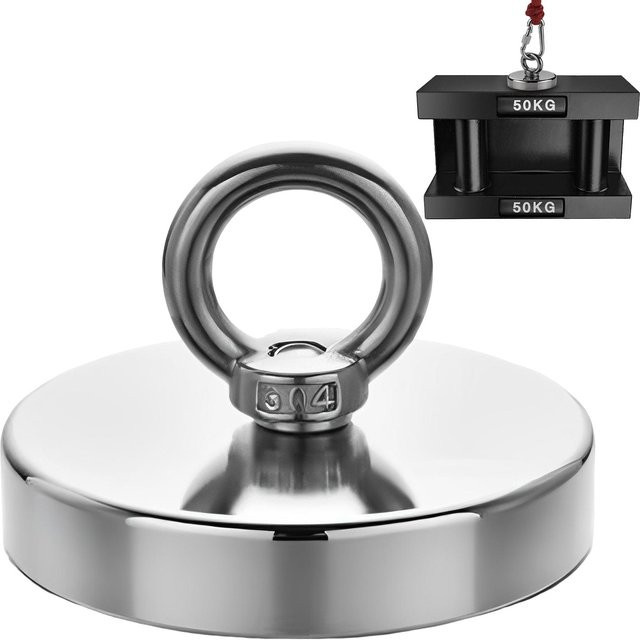 Home New Feeling Neodym-Magnet mit Haken aus Stahl in Silber D32 - Bild 1
