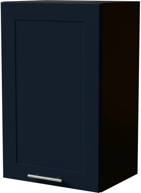 Feldmann-Wohnen Hängeschrank Oslo Küchenschrank Schwarz Indigo Matt B: 45 cm, T: 32,5 cm, H: 72 cm - Bild 1