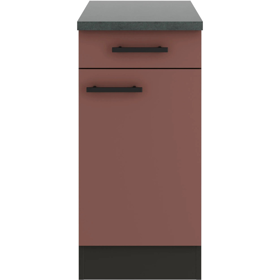 OPTIFIT Nizza407 Küchen-Unterschrank in Rostrot mit modernem Design und melaminbeschichteter Oberfläche, Breite: 40 cm - Bild 2