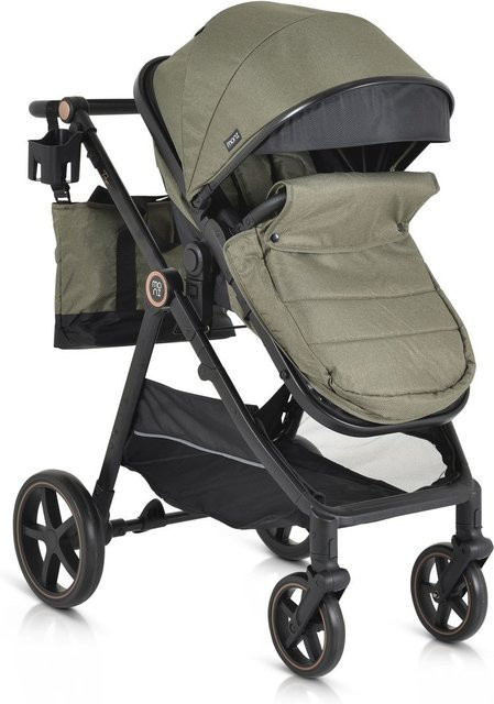 Moni Kinderwagen Tokyo 2 in 1 Kombikinderwagen mit Wickeltasche, grün - Bild 1