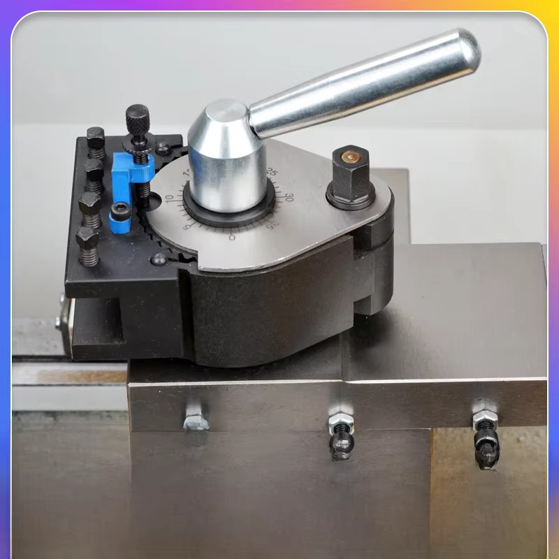 GEDEIHEN Drehmaschinen-Schnellwechsel-Werkzeugpfosten-Set für WM210V, WM180V und 0618, Werkzeughalter 12 x 12 mm zum Schwingen über dem Bett (120–220 mm), Farbe: Silber - Bild 1