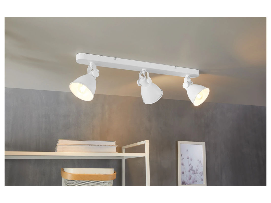 LIVARNO Deckenspot Wand- und Deckenschiene 3flammig in Weiß mit LED-Leuchtmitteln - Bild 2