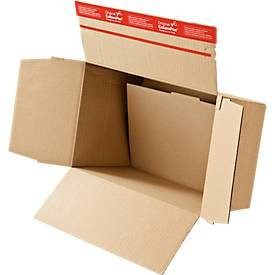ColomPac Blitzbodenkarton DIN A5 mit doppeltem Boden und Selbstklebeverschluss, braun, 10 Stück, B: 23,8 cm, H: 17,0 cm, T: 6,0 cm - Bild 1
