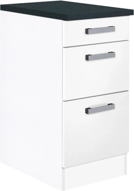 Optifit Küchen-Unterschrank Salo214 mit 3 Auszügen, Weiß, B/T/H: 40 x 60 x 84,8 cm - Bild 1