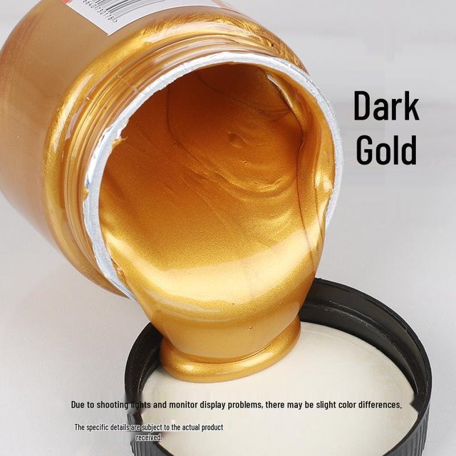 CreativeCorner Metallic Perlmutt Acrylfarbe für Wand- und Handbemalung in Gold und Silber, 300 ml - Bild 1