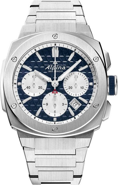 Alpina Chronograph, Automatik, Edelstahl, Blau, 42 mm, Herren - Bild 1