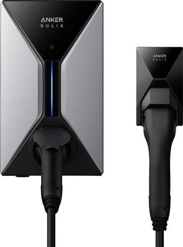 Anker SOLIX V1 Smart EV Charger Wallbox Typ 2 22kW 32A in Schwarz mit App-Steuerung und RFID - Bild 1