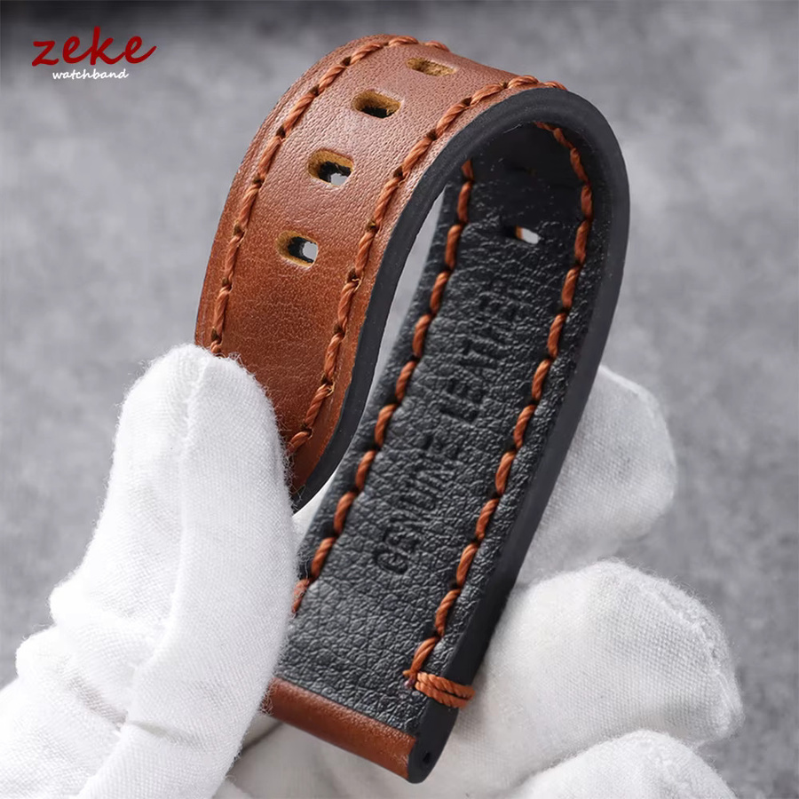 Uhrenarmband Rindsleder, ölgewachstes Leder, 20 mm, 22 mm, 24 mm, Unisex - Bild 4