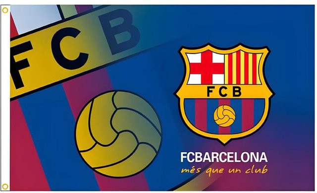 Fußballmannschaftsflagge aus Polyester von LarchNook, Mehrfarbig, B x H: 90 x 60 cm - Bild 1