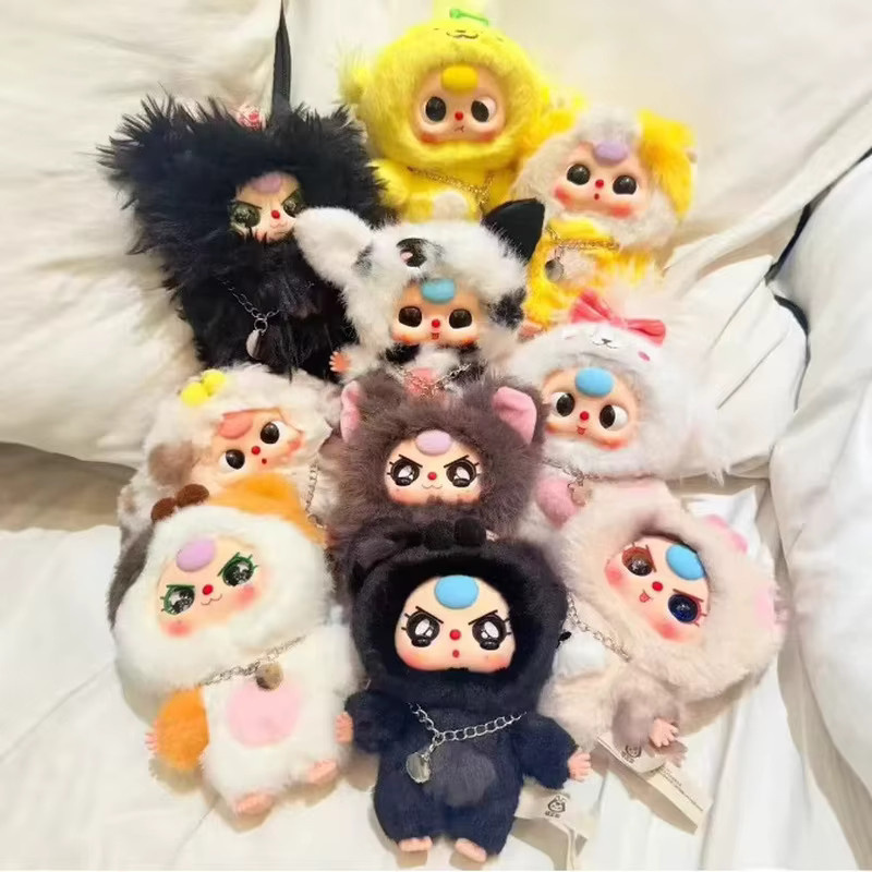 Baby Drei Katzen Und Hunde Serie Blind Box, Plüsch Puppe, Tasche Anhänger - Bild 3