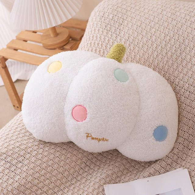Yiran Toy Regenbogen Kuschelkissen aus Plüsch in Herz- und Kürbisform, Mehrfarbig - Bild 1