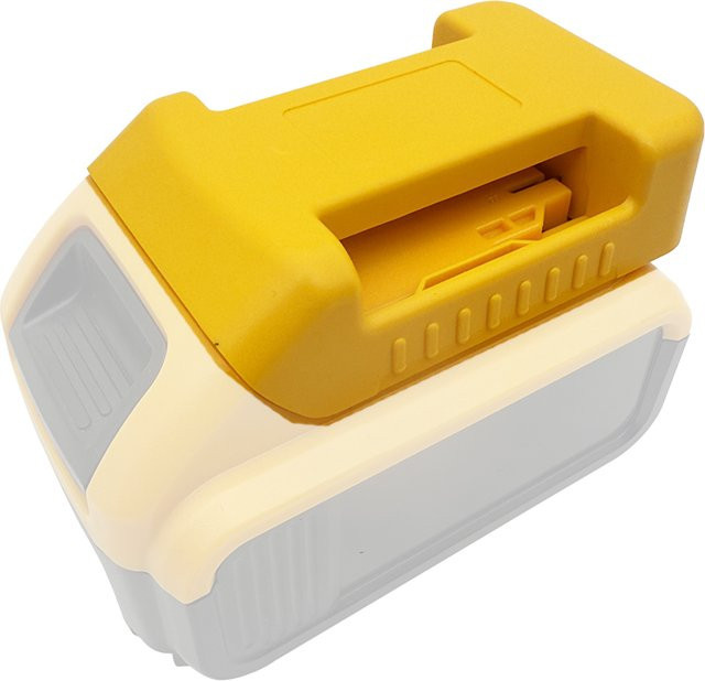 DeWalt USB Typ C Power Adapter Bank für 18V und 20V Lithium-Akkus in Gelb zum Laden von Laptops und Handys - Bild 1