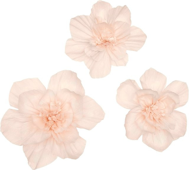 Rico Design Krepppapier Blüten in Soft Pfirsich für Hochzeiten, Geburtstage und Babypartys - Bild 1