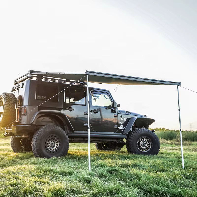 Ausziehbare Offroad-Auto-Dachmarkise für 4x4 und 4WD Camping in Schwarz - Bild 2