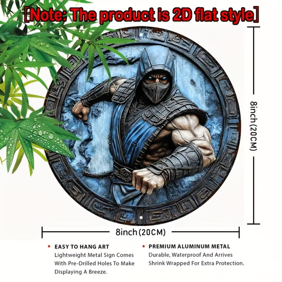 Rundes Metallschild CIFBUY aus Aluminium in Mehrfarbig mit abstraktem Design für deine Wanddekoration im Haus oder Garten, Durchmesser: 20,32 cm - Bild 2