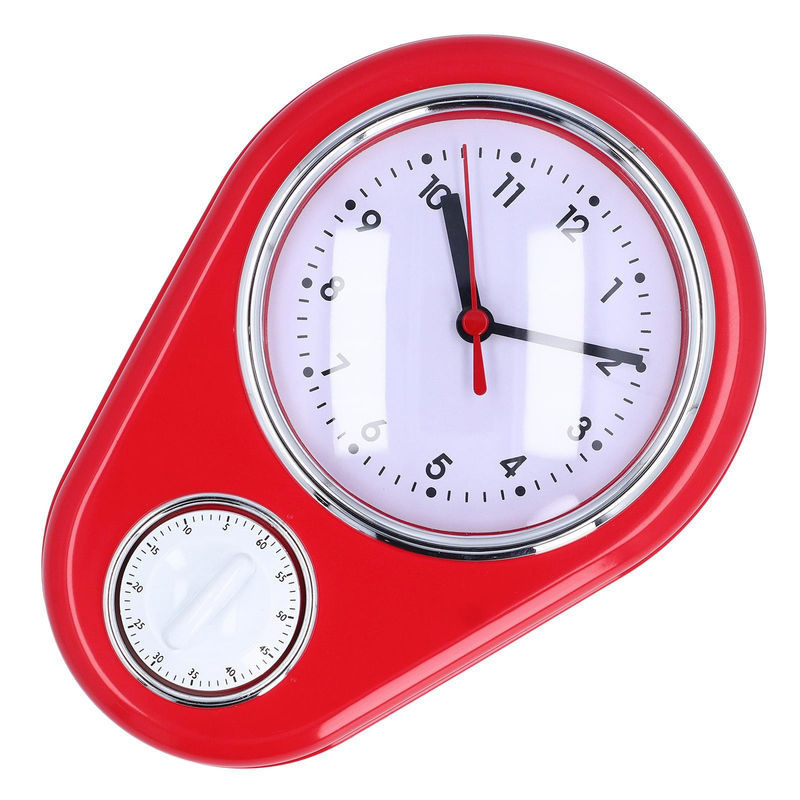 TOMTOP JMS Multifunktions Küchentimer Wanduhr mit leisem Betrieb in Weiß - Bild 3