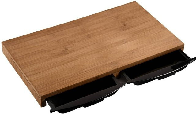 Kesper Schneidbrett aus Bambus in Braun und Schwarz, B/H/L: 28,5 x 4,5 x 50 cm - Bild 1