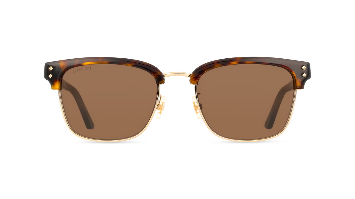 Gucci GG1897SK Sonnenbrille Browline, Vollrand, Acetat, Unisex, braun - Bild 1