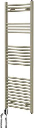 LuxeBath Elektrischer Handtuchheizkörper 600W in Beige mit Seitenanschluss, B: 40 cm, H: 150 cm