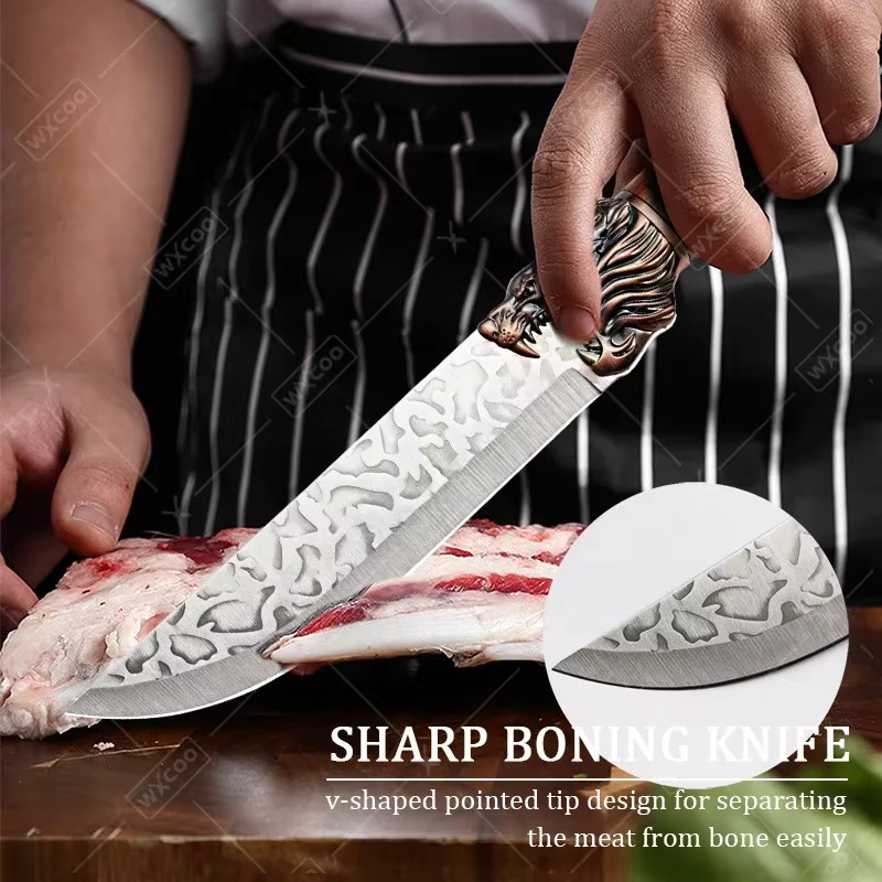 WXCOO Professionelles Küchenmesser Set aus Edelstahl für Obst, Gemüse und Fleisch - Bild 3