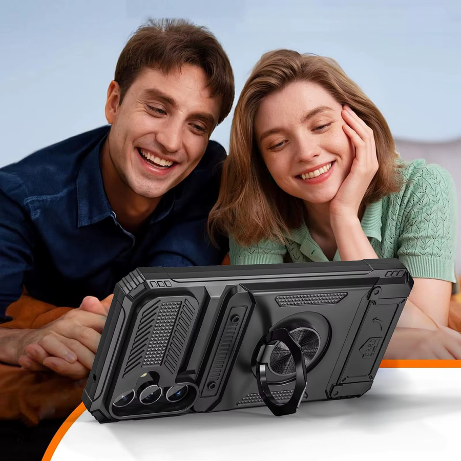 Handyhülle mit verstecktem Dual-Kartenfach für Samsung Galaxy S26 S25 S24 S23 Ultra Plus FE A56 A55 A36 A35 A26 A25 A16 A15 in Schwarz und Lila - Bild 6