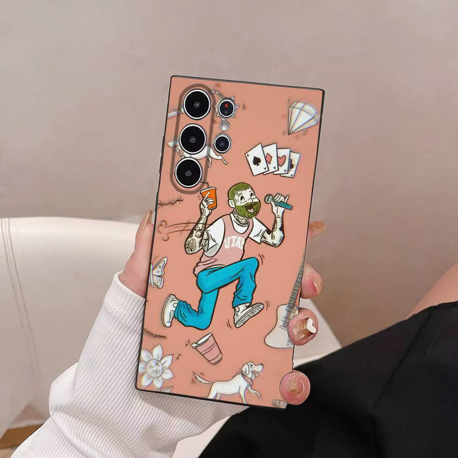 P-post M-Malones Sänger Handyhülle für Samsung Galaxy S21 S22 S23 S24 S25 FE Plus Ultra aus weichem TPU - Bild 2