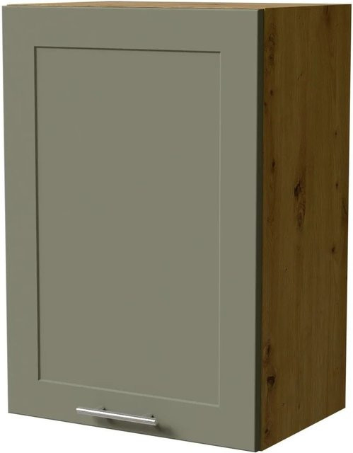 Hängeschrank Feldmann-Wohnen Oslo W2 Eiche Artisan und Reed Green Matt B: 50 cm, T: 32,5 cm, H: 72 cm - Bild 1