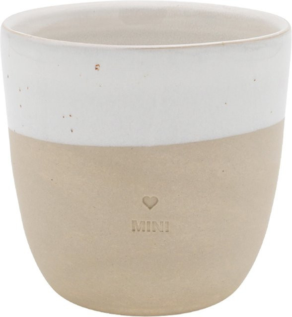 Eulenschnitt Becher Mini aus Keramik, Weiß, 200 ml - Bild 1