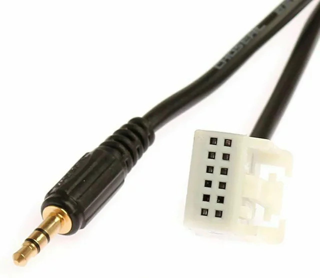 12pin Auto AUX Kabel 3,5 mm Jack Interface Ersatz für BMW E60 E63 E6 in Schwarz - Bild 1